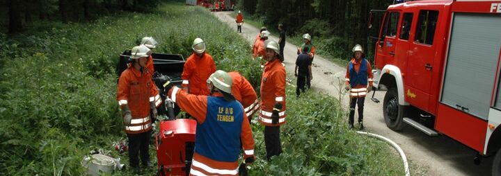 Waldbrandübung